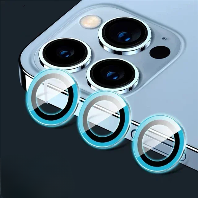 3 Stück Metall-Linsenschutzglas für iPhone