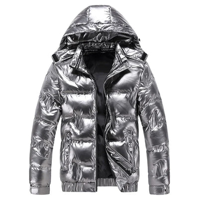Stylische Herren Daunen Jacke mit Kapuze | Winter