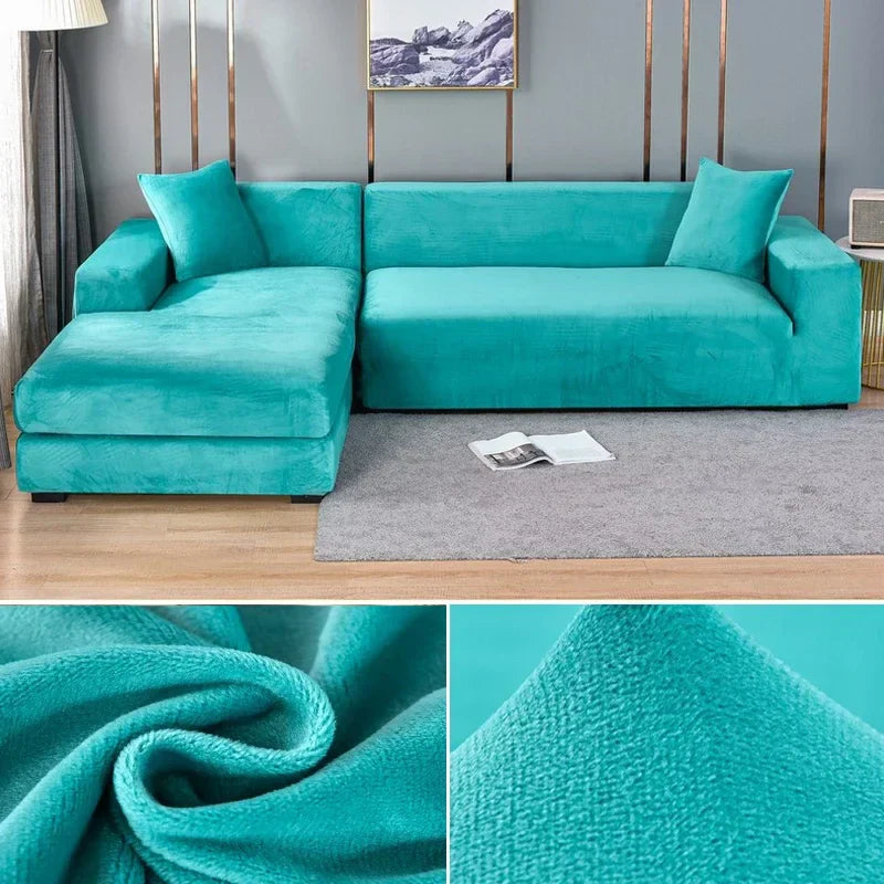 Stretch Velours Sofabezug mit luxuriöser Verarbeitung – Sofina