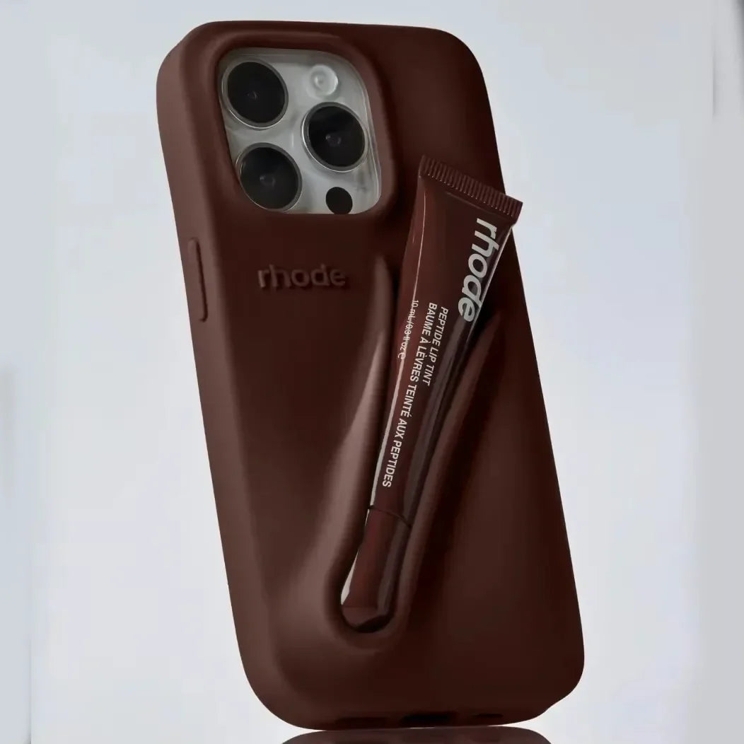 iPhone Silikonhülle mit Lippenstifthalter