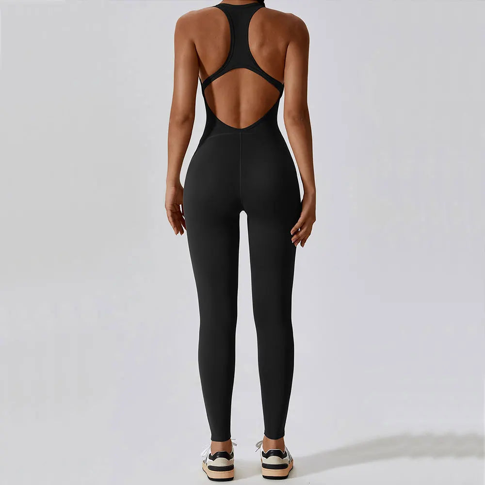 Solider Yoga-Jumpsuit für Damen – Einteilige Activewear für Yoga & Pilates