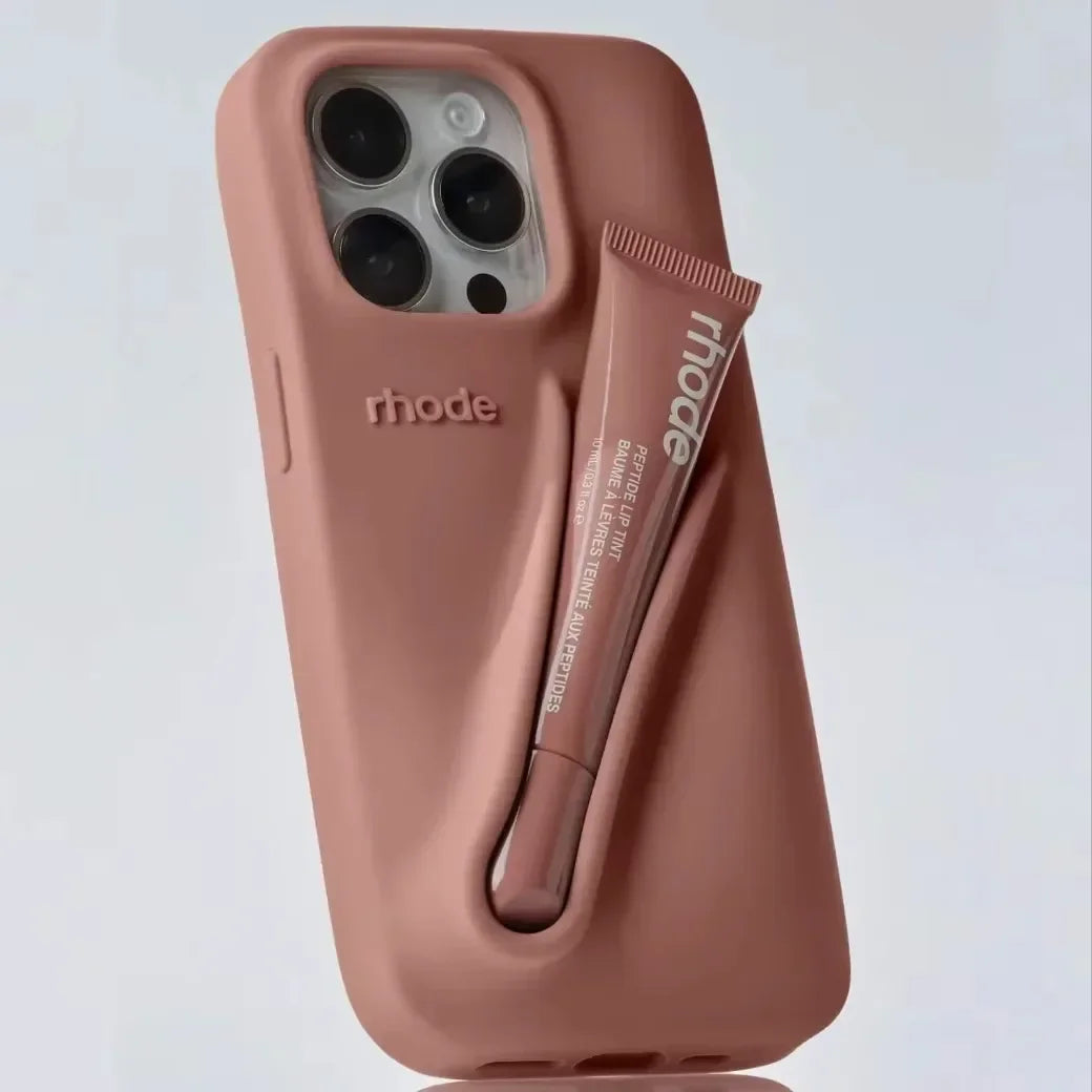 iPhone Silikonhülle mit Lippenstifthalter