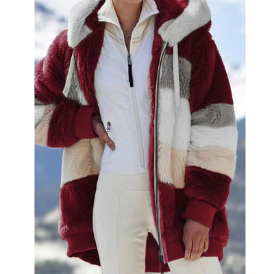 Damen Fleece Jacke | Mit Kapuze