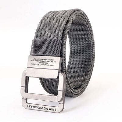 Unisex Gestreifter Canvas Ringgürtel