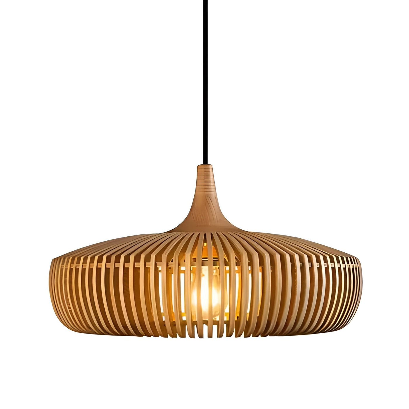WoodHaven Light – Moderne Holz-Pendelleuchte für stilvolles Ambiente