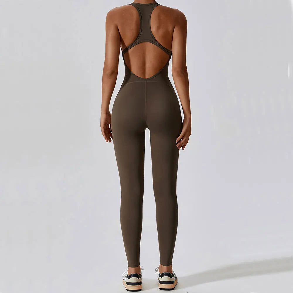Solider Yoga-Jumpsuit für Damen – Einteilige Activewear für Yoga & Pilates