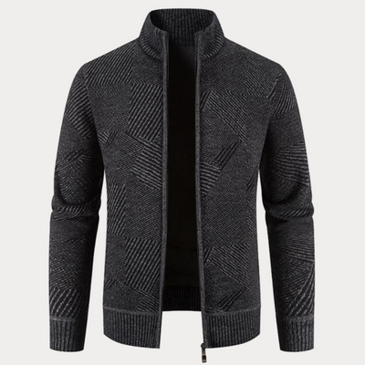Stilvolle Winter Strickjacke mit Kapuze