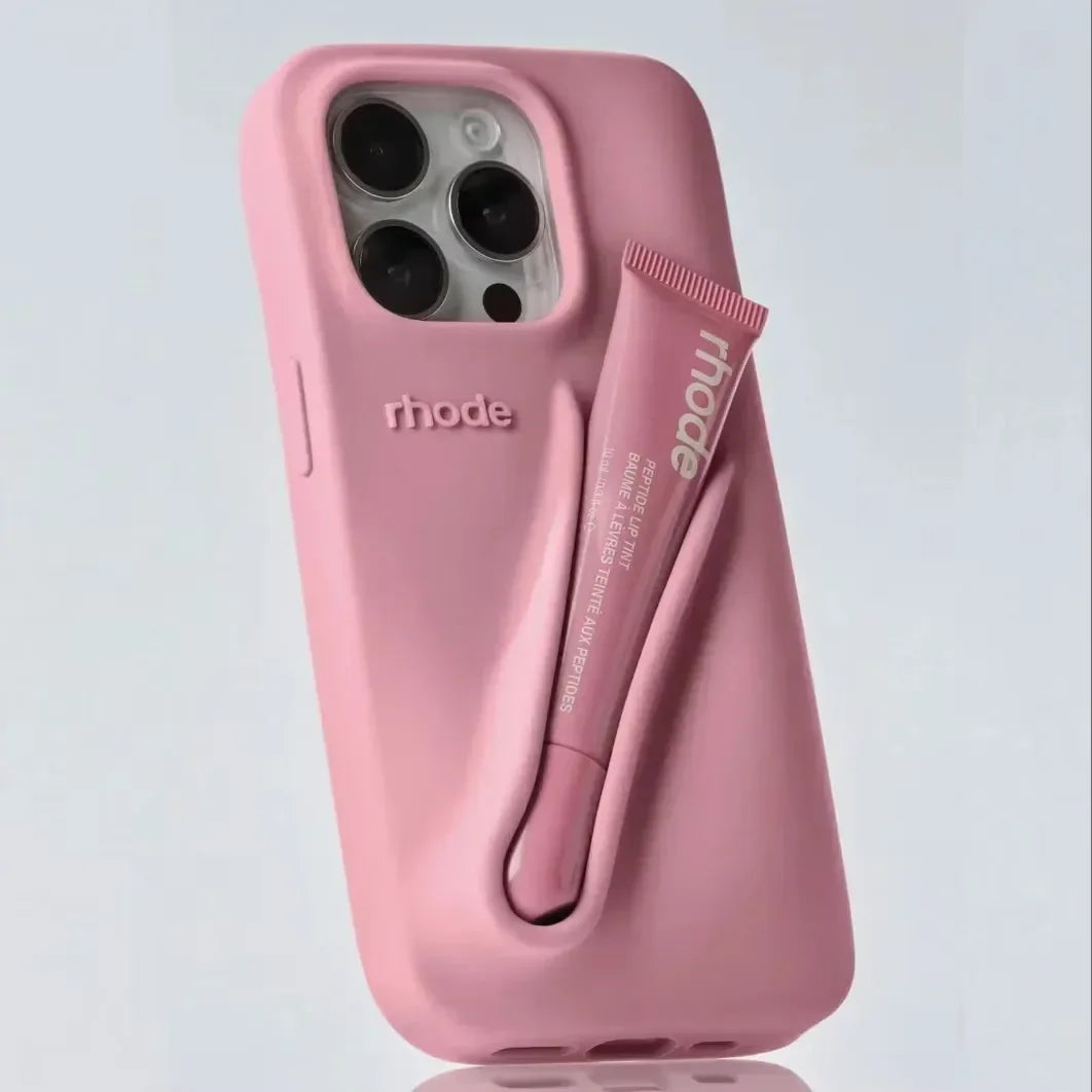 iPhone Silikonhülle mit Lippenstifthalter