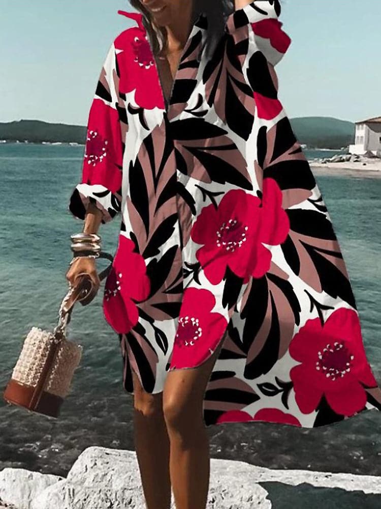 Terra - Farbenfrohes Freizeitkleid: Sommerliche Muster, Bequem