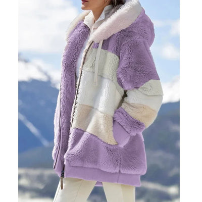 Damen Fleece Jacke | Mit Kapuze