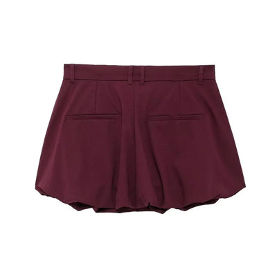 UNIZERA 2024 Autumn New Product Fashion Casual Women's Zipper Pocket Decoration Jacket Coat Lantern Mini Skirt Set