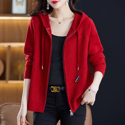 Strickjacke mit Kapuze für Damen