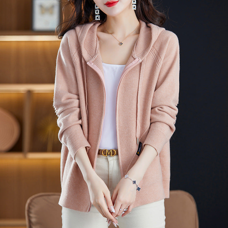 Strickjacke mit Kapuze für Damen
