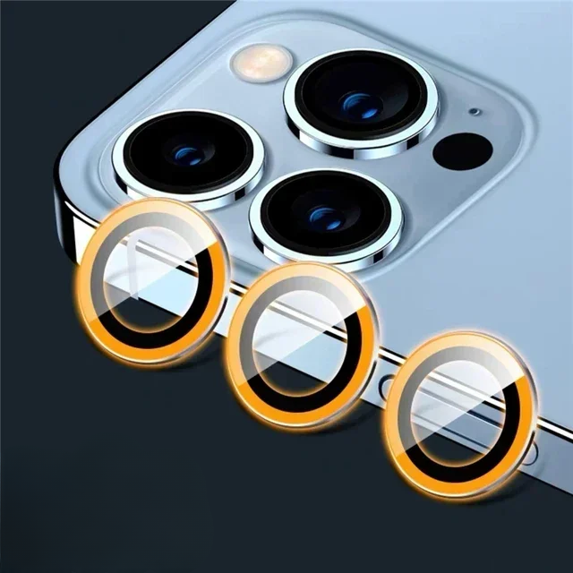 3 Stück Metall-Linsenschutzglas für iPhone