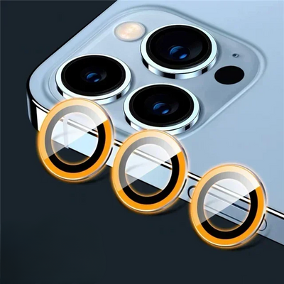 3 Stück Metall-Linsenschutzglas für iPhone