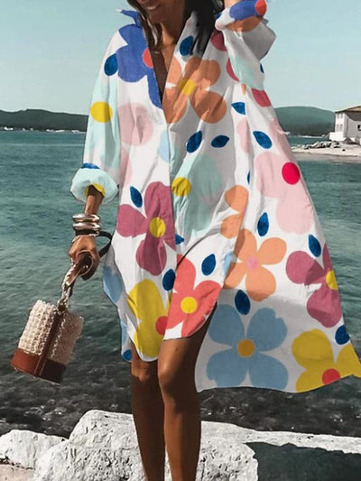 Terra - Farbenfrohes Freizeitkleid: Sommerliche Muster, Bequem