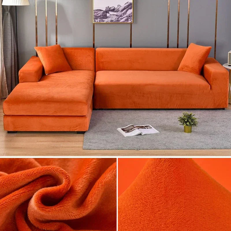 Stretch Velours Sofabezug mit luxuriöser Verarbeitung – Sofina