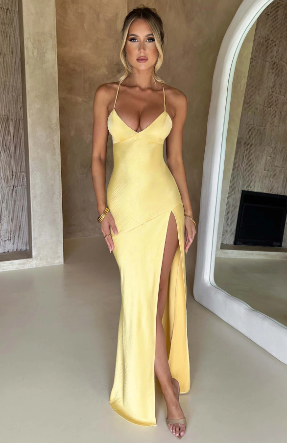 Seraphina - Maxikleid Oberschenkelhoher Schlitz