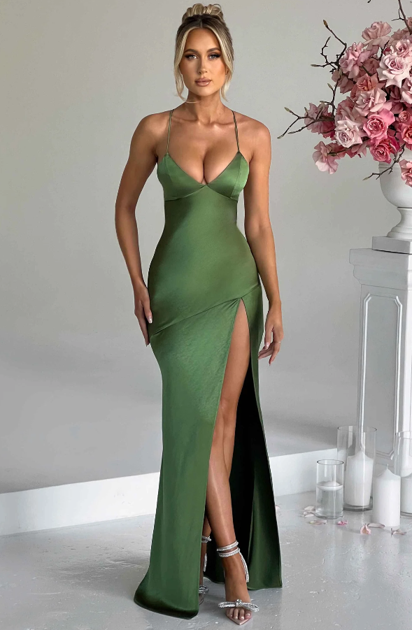 Seraphina - Maxikleid Oberschenkelhoher Schlitz