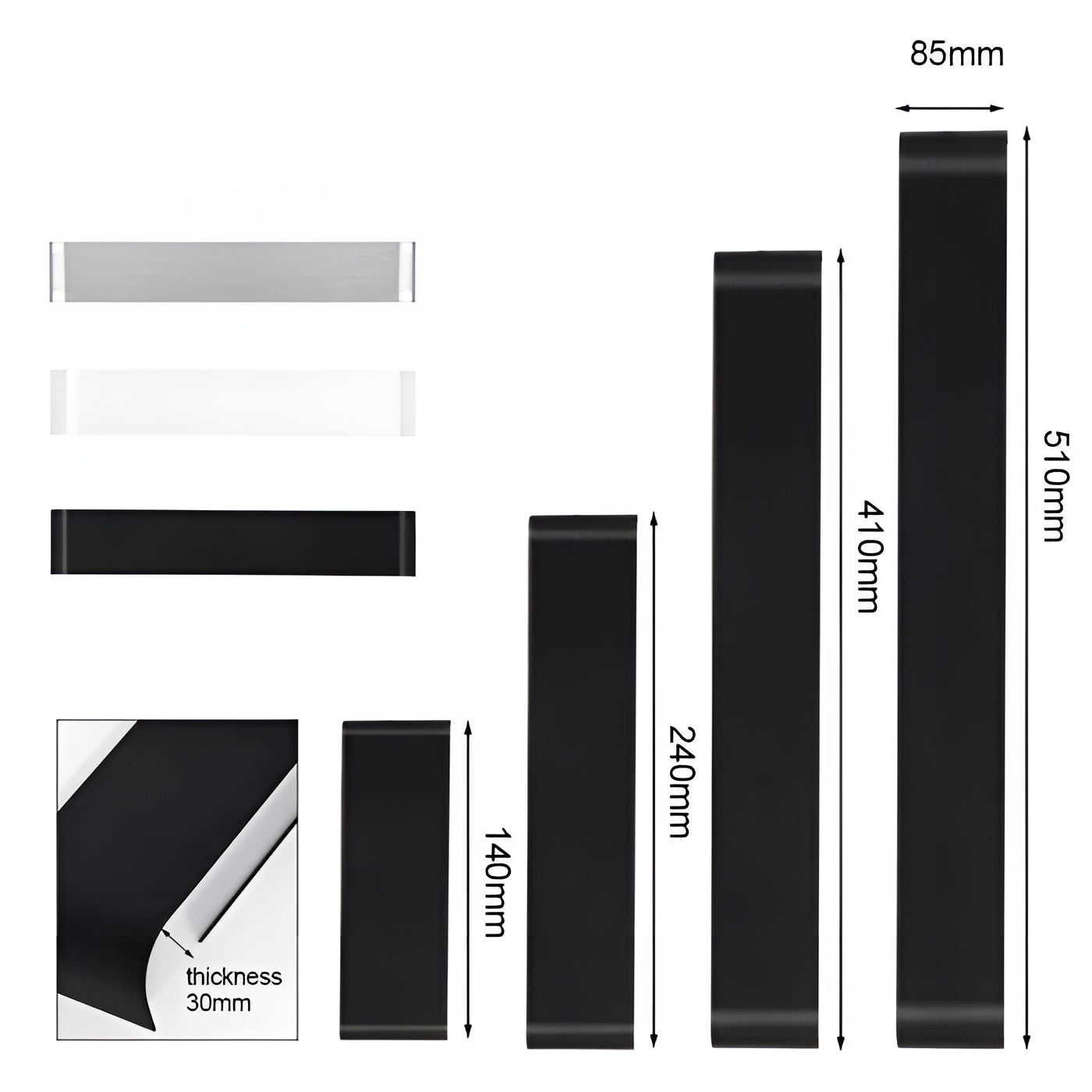 SleekShine Light - Moderne LED-Wandleuchte aus Metall