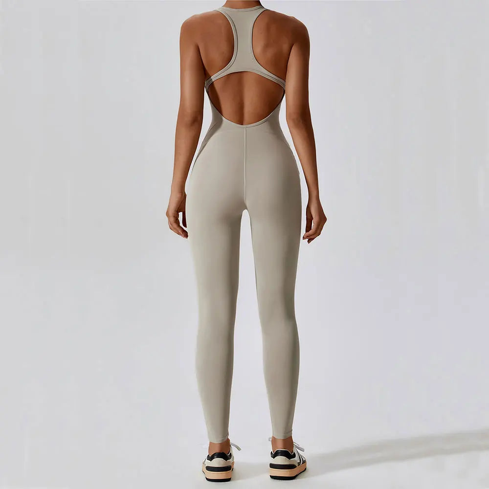 Solider Yoga-Jumpsuit für Damen – Einteilige Activewear für Yoga & Pilates
