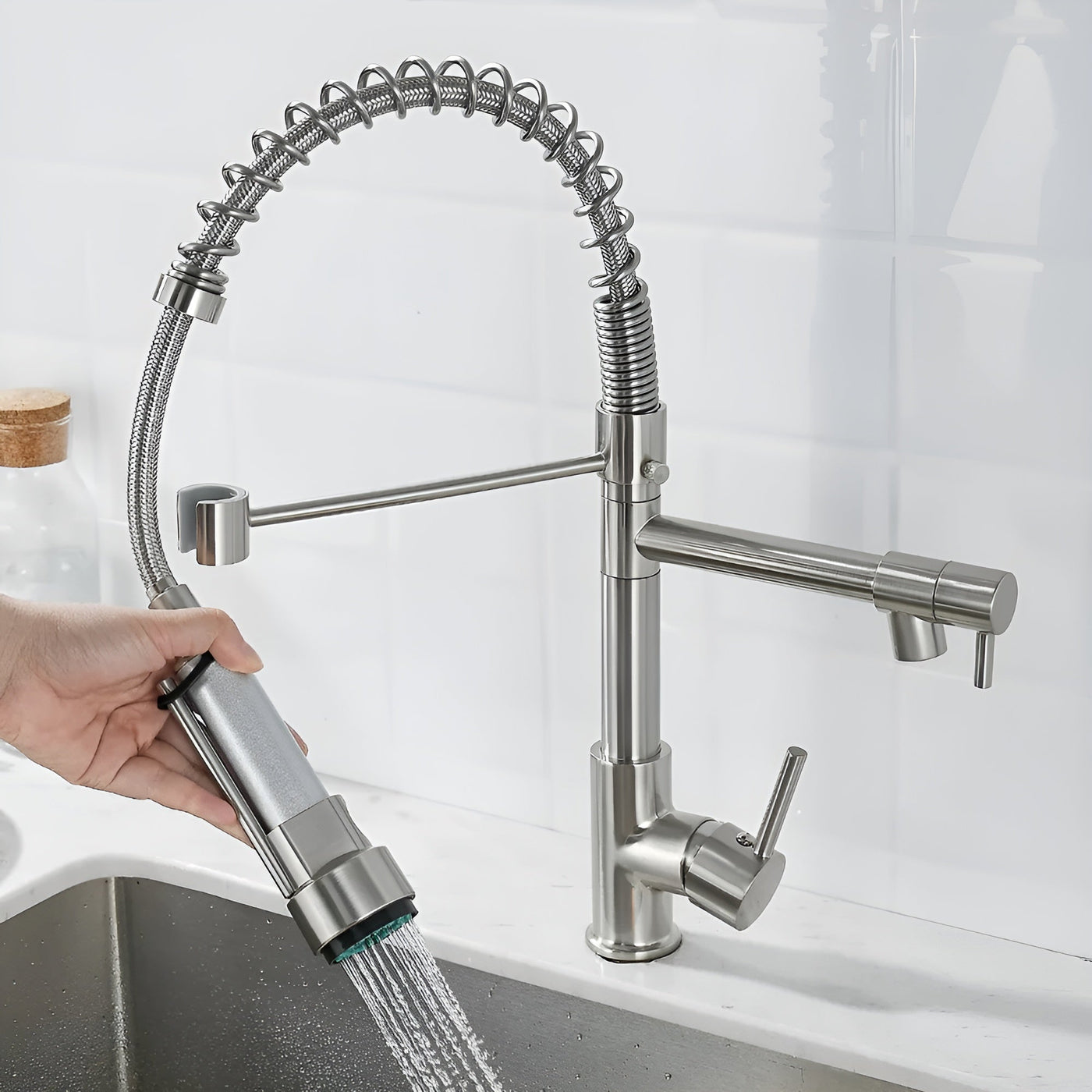 TwinStream Wasserhahn - Doppelter Auslauf Küchenarmatur