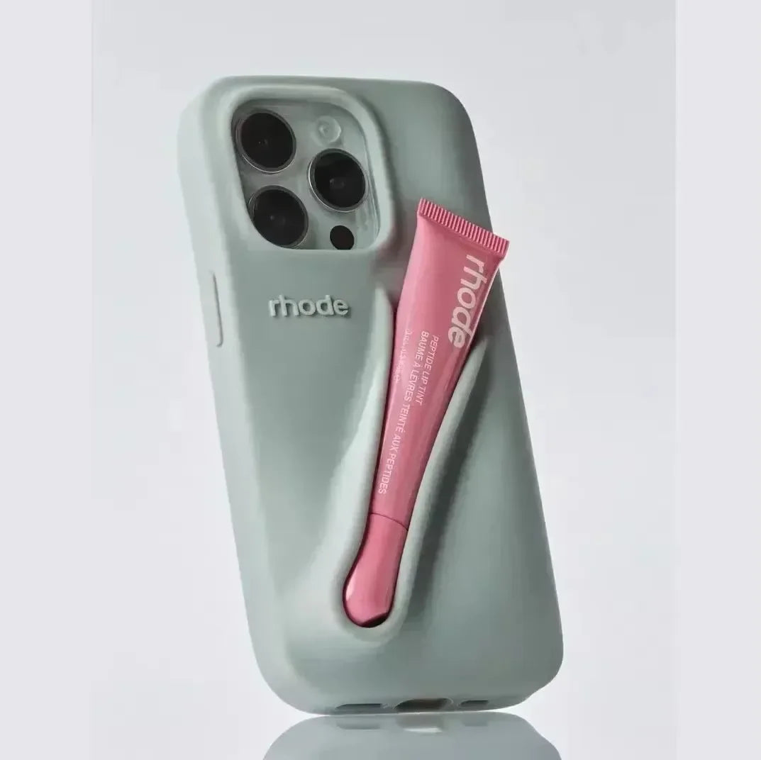 iPhone Silikonhülle mit Lippenstifthalter