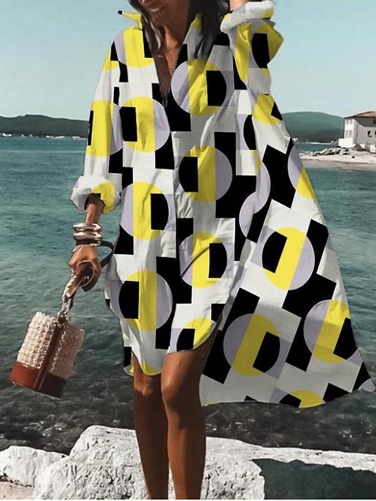 Terra - Farbenfrohes Freizeitkleid: Sommerliche Muster, Bequem