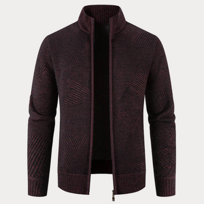 Stilvolle Winter Strickjacke mit Kapuze