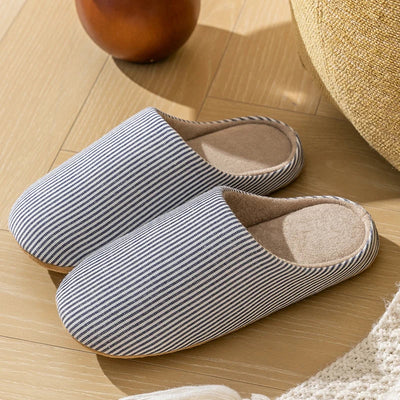 Unisex Hausschuhe Baumwolle Gestreift Rutschfeste Sohle