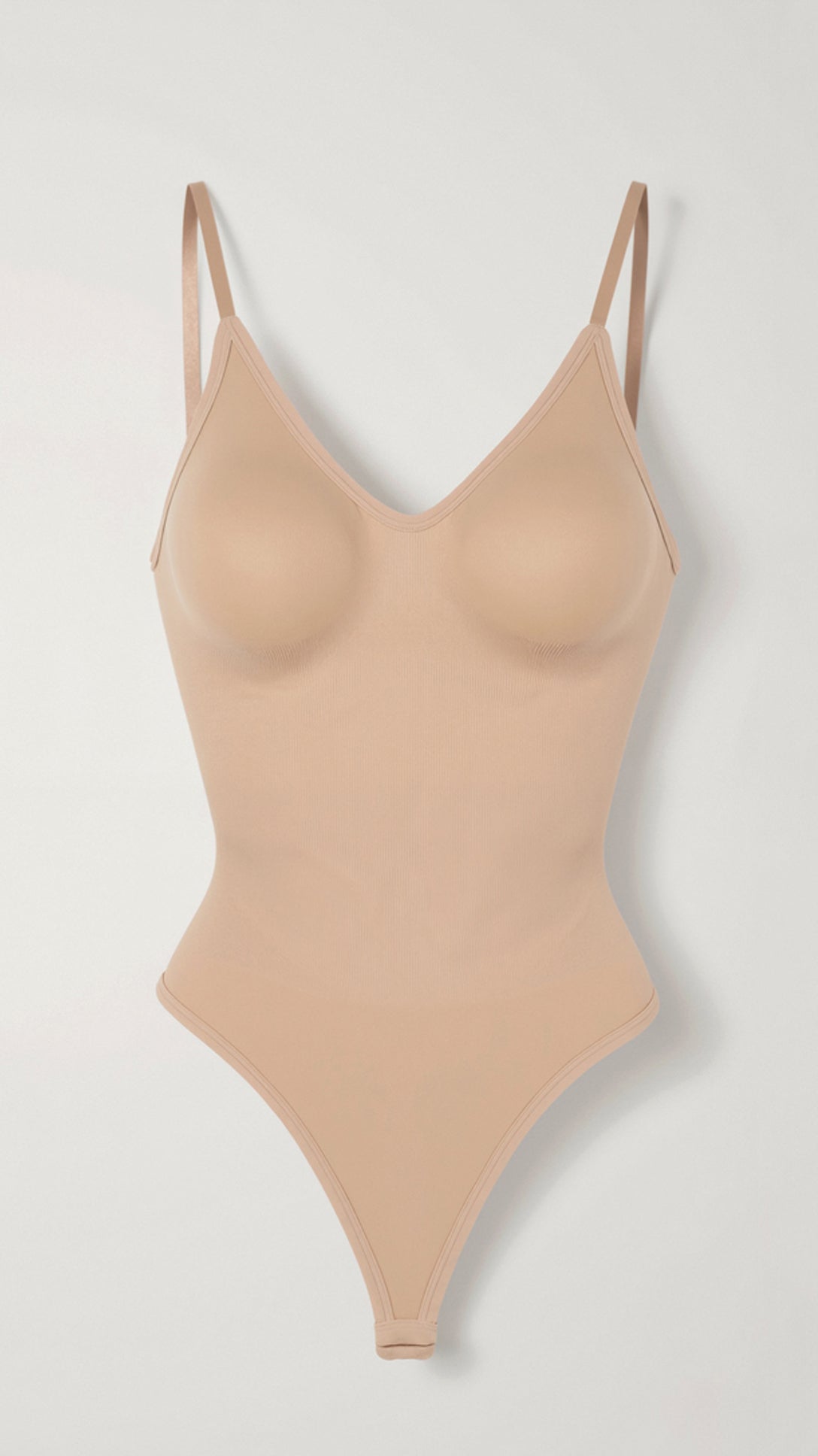 Nahtloser Tanga-Bodysuit mit tiefem Rücken