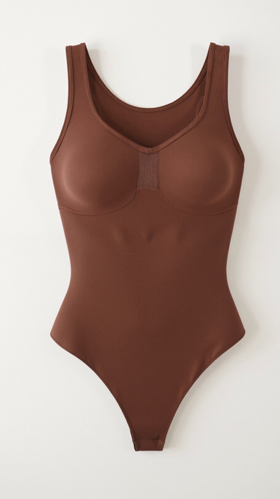 Nahtloser Tanga-Bodysuit mit U-Ausschnitt