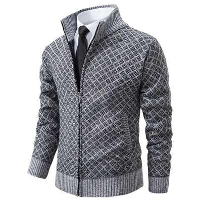 Strick jacke Stehkragen und Reißverschluss