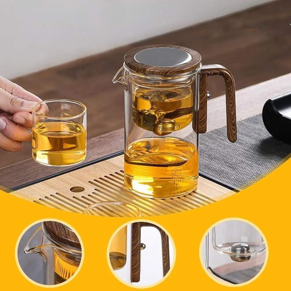 TranquilSip Teekanne – Magnetischer Schalter Filterglas-Teekanne