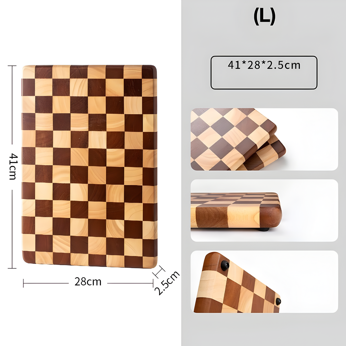 AcaciaGrid Board – Rutschfestes Schneidebrett aus Holz