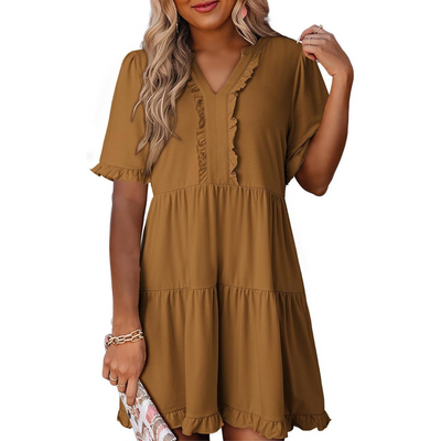 Shaila – Lässiges Minikleid mit V-Ausschnitt