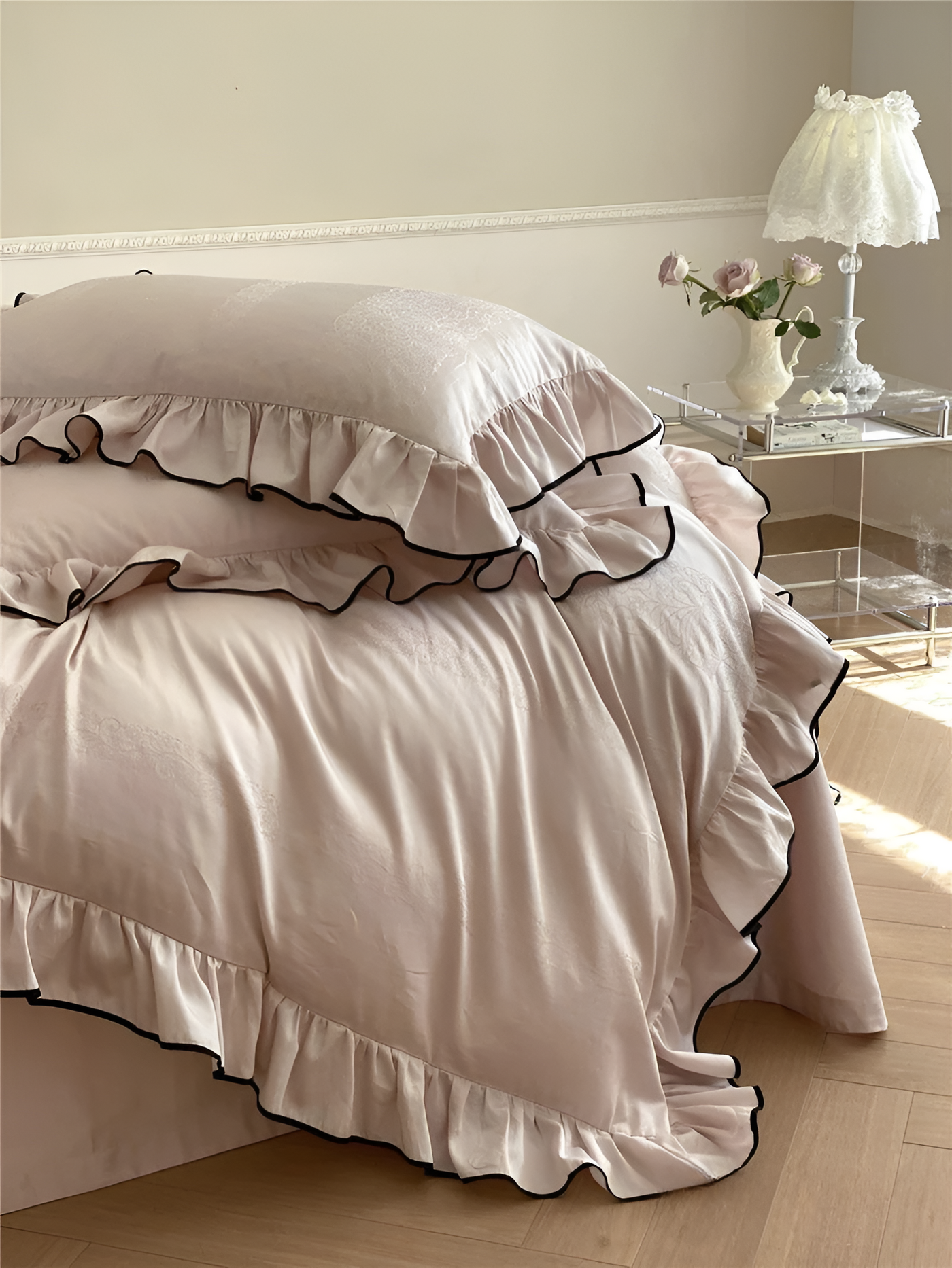 Sereni Bettwäsche - Silky Ruffle Bettwäsche-Set