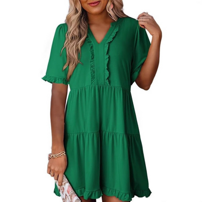 Shaila – Lässiges Minikleid mit V-Ausschnitt
