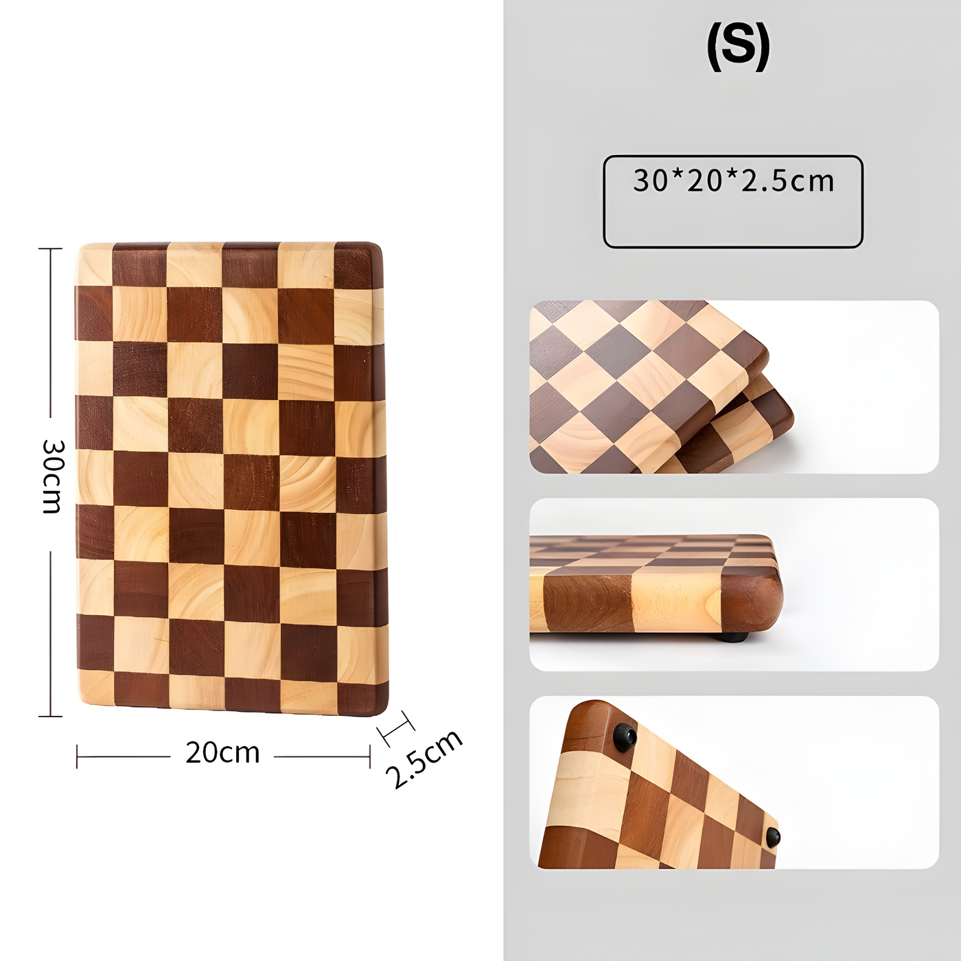 AcaciaGrid Board – Rutschfestes Schneidebrett aus Holz