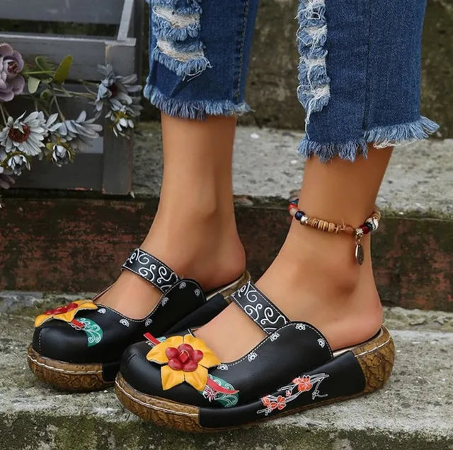 Tatiana® | Modische Sandalen mit 3D-Blumendesign