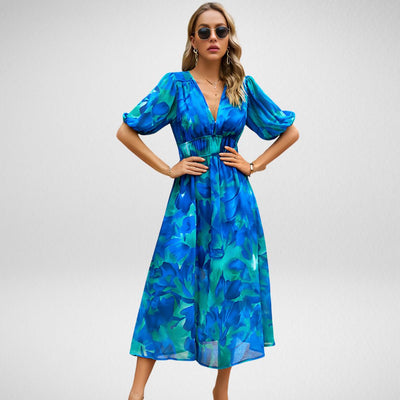 Johanna - V-Ausschnitt Freizeitkleid