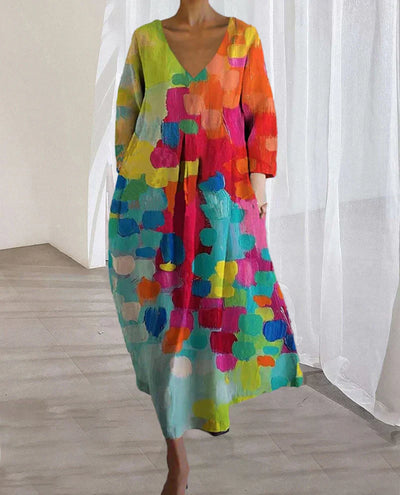 Alina – Buntes Kleid mit Muster für Damen