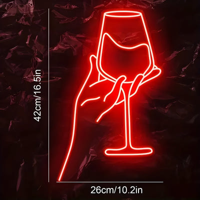 ToastBright Light – Prost! Weinglas Neon LED Leuchte