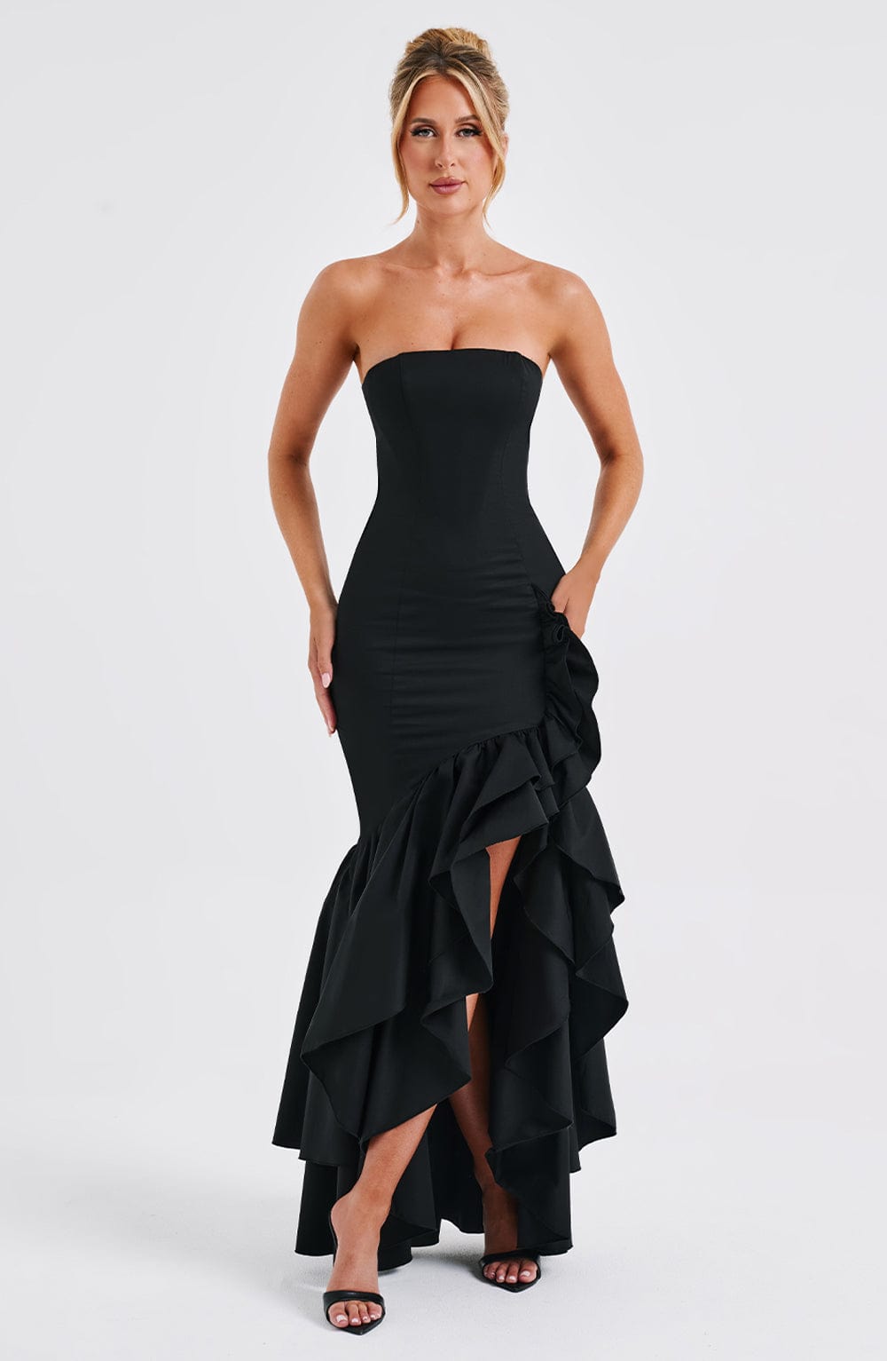 Vasileia - Schulterfreies Maxikleid