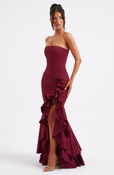 Vasileia - Schulterfreies Maxikleid