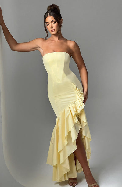 Vasileia - Schulterfreies Maxikleid