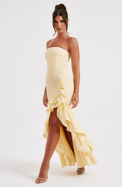 Vasileia - Schulterfreies Maxikleid