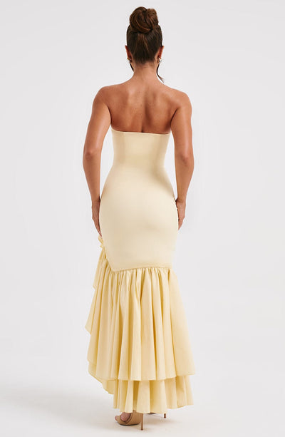 Vasileia - Schulterfreies Maxikleid