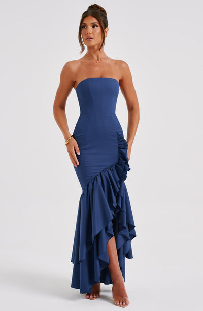 Vasileia - Schulterfreies Maxikleid