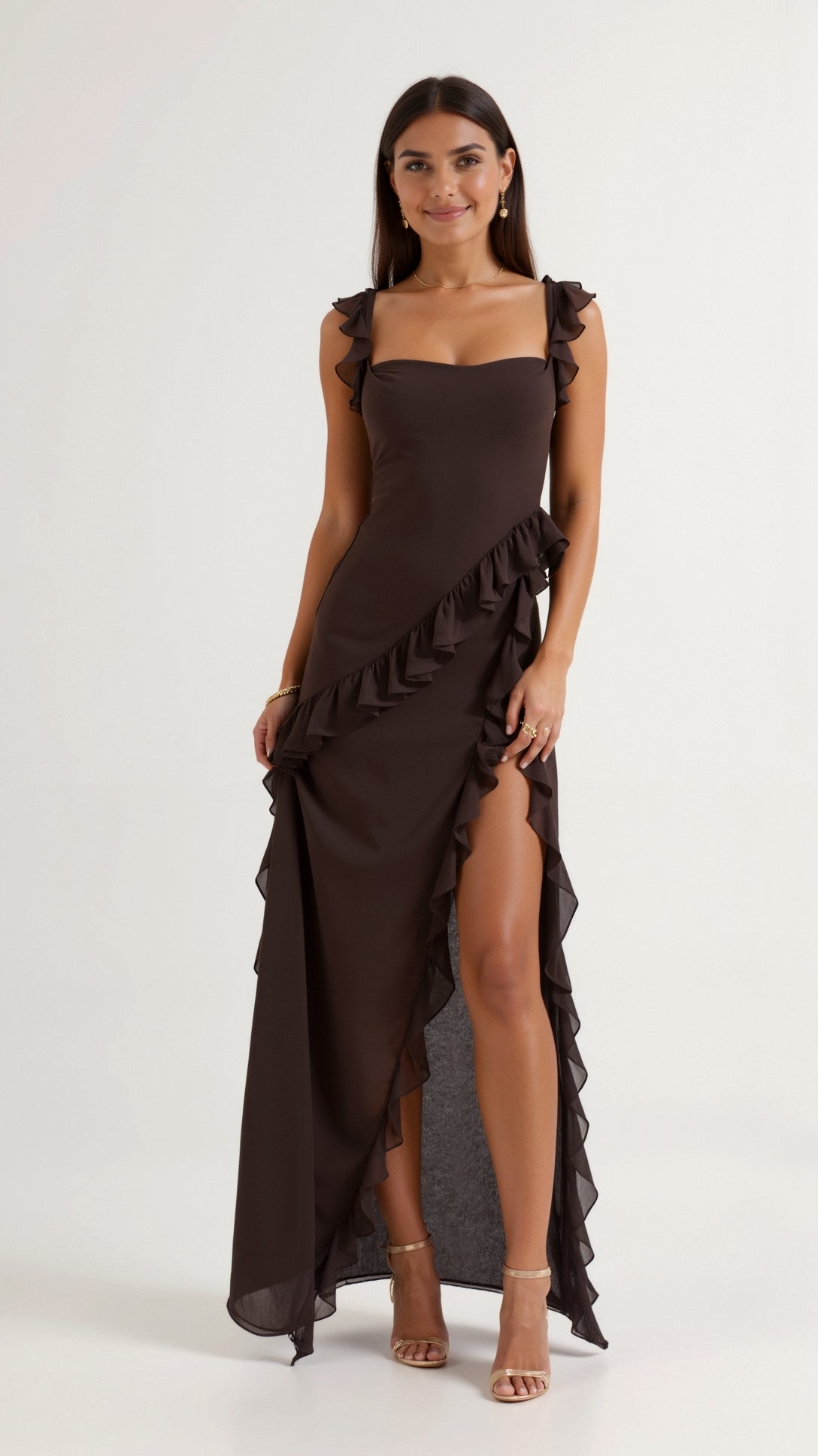 Susan Ruffled Maxi Dress
